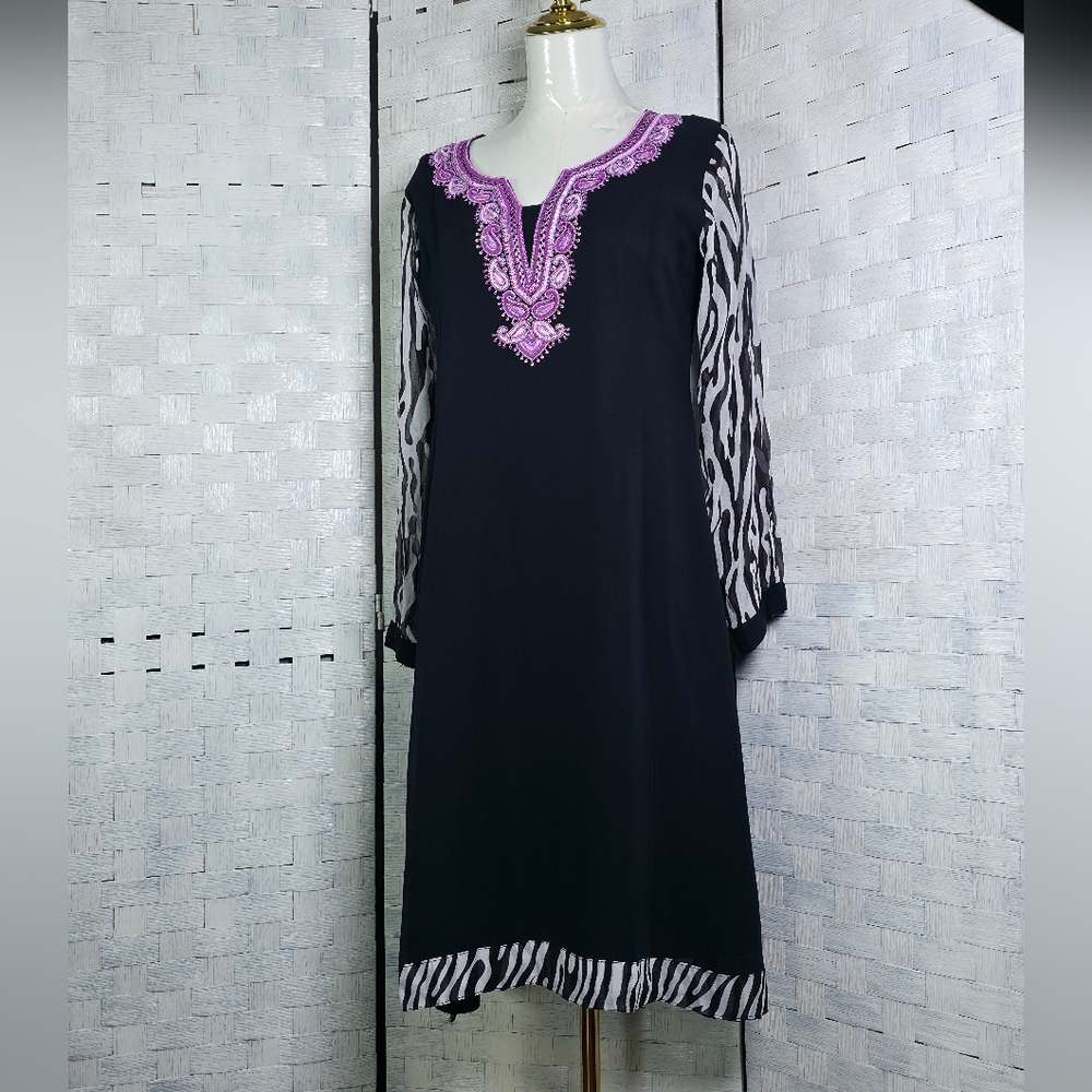 FUN Black and Purple Women's Dress